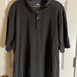 Tommy Bahama Men's Charcoal/White Polo Shirt